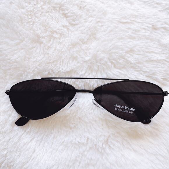 Stylens Other - Carl Black Aviator Slim Sunglasses